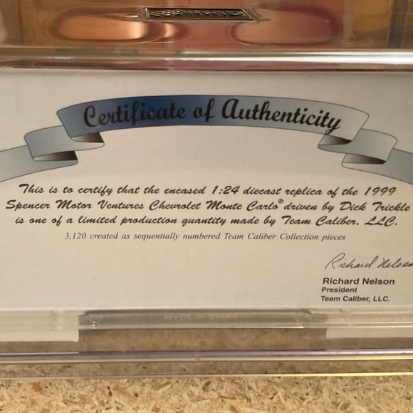 Nascar 1:24 die cast 1999 Monte Carlo (Dick Trickle) - Picture 3 of 4